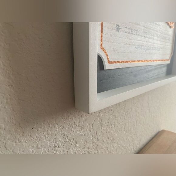 Halloween Haunted House Wall Decor Frame Home Decor 13x11 Holiday Fall - Picture 3 of 7